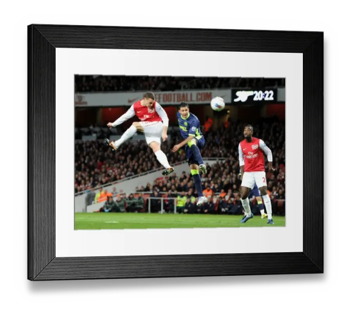 Framed Print : Thomas Vermaelen Scores Under Pressure Against Wigan Athletic (Arsenal vs Wigan 2011-12) Framed Print : Thomas Vermaelen Scores Under Pressure Against Wigan Athletic (Arsenal vs Wigan 2011-12)