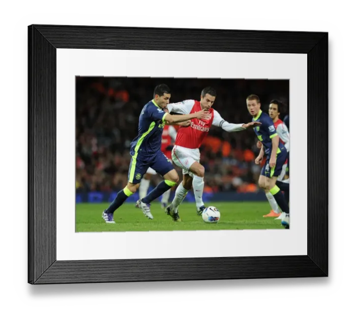 Framed Print : Robin van Persie Outmaneuvers Antolin Alcaraz in Arsenal's Victory over Wigan Athletic Framed Print : Robin van Persie Outmaneuvers Antolin Alcaraz in Arsenal's Victory over Wigan Athletic