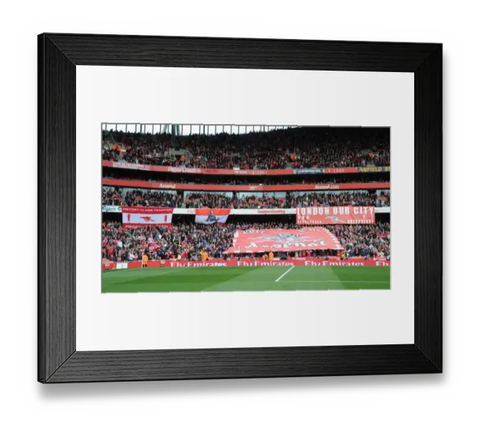 Framed Print : Arsenal vs Chelsea: Passionate Fans at the Emirates Stadium, Premier League 2011-12 Framed Print : Arsenal vs Chelsea: Passionate Fans at the Emirates Stadium, Premier League 2011-12