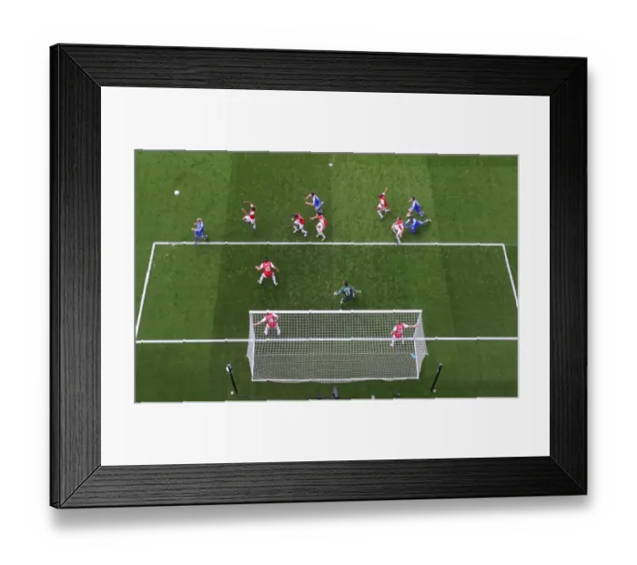 Framed Print : Intense Rivalry: Arsenal vs. Chelsea Penalty Showdown, Premier League 2011-12