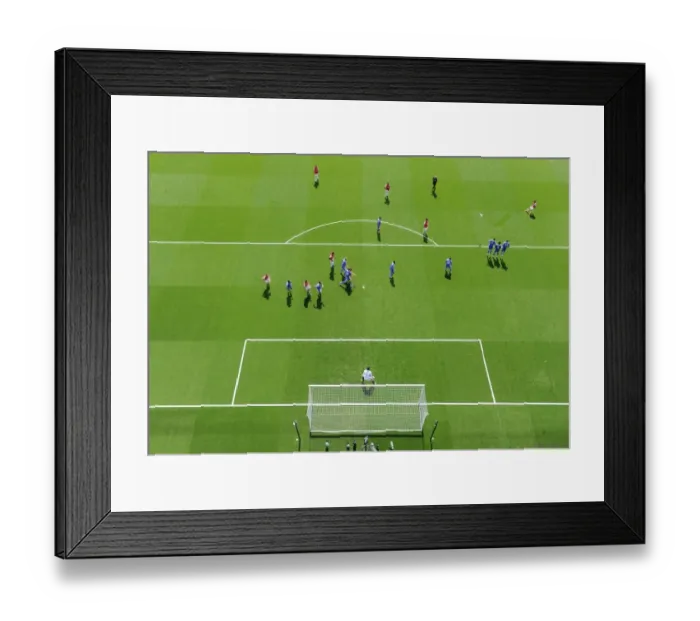 Framed Print : Theo Walcott's Free Kick: Arsenal vs. Chelsea, Premier League 2011-12