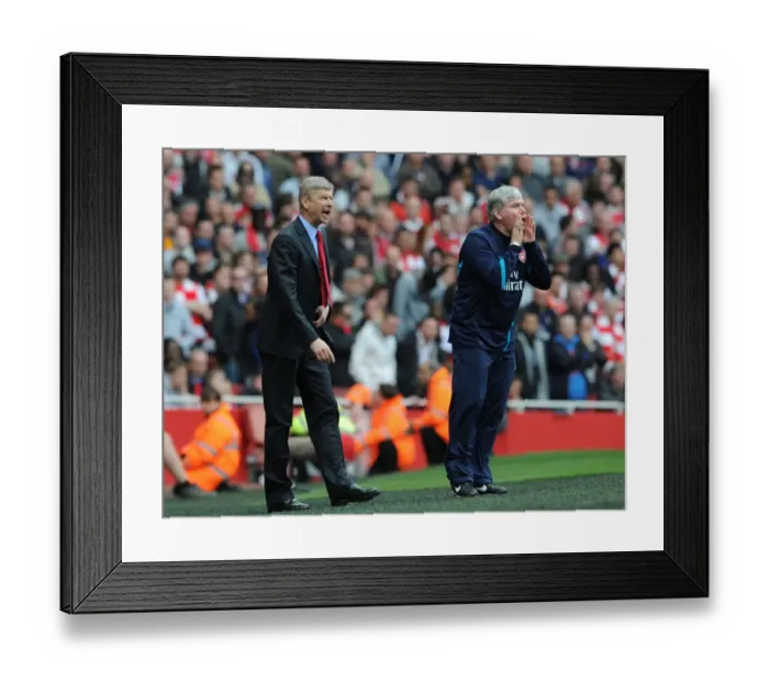 Framed Print : Arsene Wenger and Pat Rice: Focused at the Emirates - Arsenal v Chelsea, Premier League 2011-12 Framed Print : Arsene Wenger and Pat Rice: Focused at the Emirates - Arsenal v Chelsea, Premier League 2011-12