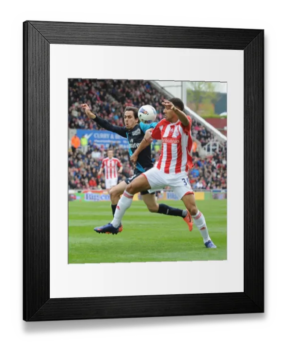 Framed Print : Clash of Fortunes: Benayoun vs. Shotton - Stoke City vs. Arsenal, Premier League, 2012 Framed Print : Clash of Fortunes: Benayoun vs. Shotton - Stoke City vs. Arsenal, Premier League, 2012