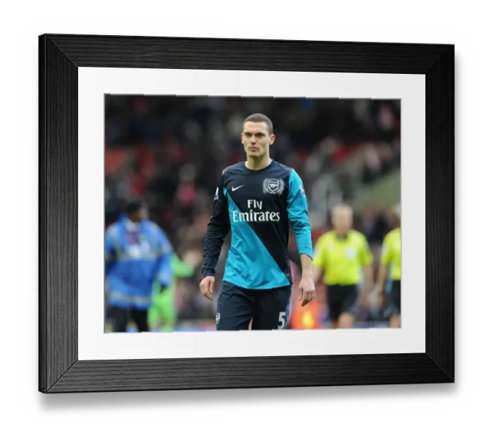 Framed Print : Thomas Vermaelen: Post-Match Reaction (Stoke City vs. Arsenal, 2011-12) Framed Print : Thomas Vermaelen: Post-Match Reaction (Stoke City vs. Arsenal, 2011-12)