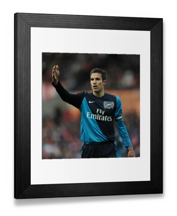 Framed Print : Robin van Persie in Action: Stoke City vs Arsenal, Premier League 2011-12 Framed Print : Robin van Persie in Action: Stoke City vs Arsenal, Premier League 2011-12