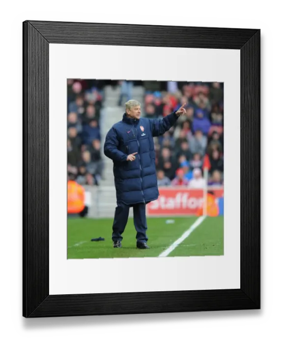 Framed Print : Arsene Wenger at Stoke City: Premier League Clash, April 2012