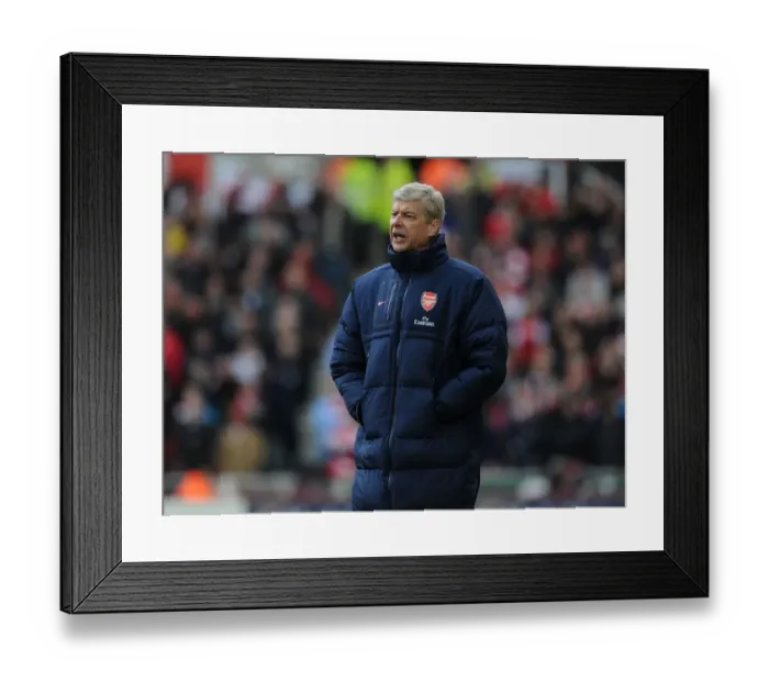 Framed Print : Arsene Wenger at the Frontline: Arsenal vs Stoke City, Premier League Clash, 2011-12