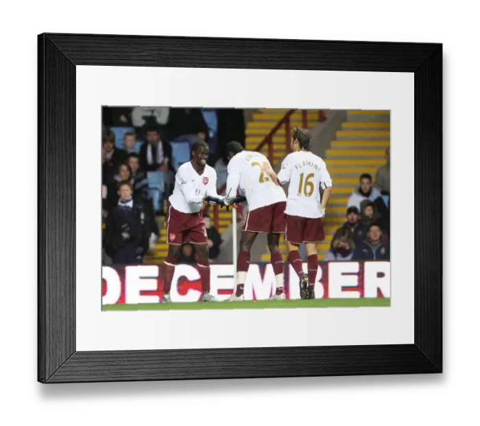 Framed Print : Emmanuel Adebayor celebrates scoring the 2nd Arsenal goal with Emmanuel Eboue Framed Print : Emmanuel Adebayor celebrates scoring the 2nd Arsenal goal with Emmanuel Eboue