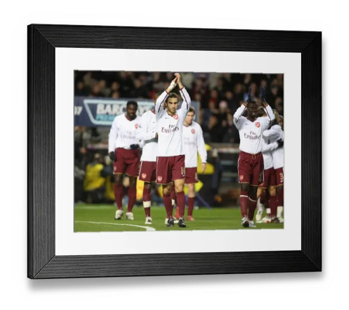 Framed Print : Emmanuel Eboue and Mathieu Flamini applaud the Arsenal fans before the match Framed Print : Emmanuel Eboue and Mathieu Flamini applaud the Arsenal fans before the match