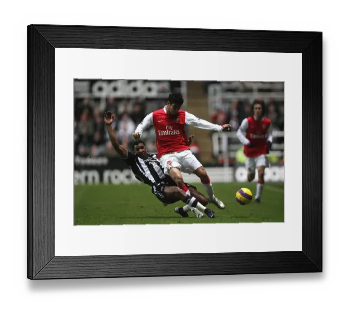 Framed Print : Eduardo (Arsenal) Habib Beye (Newcastle) Framed Print : Eduardo (Arsenal) Habib Beye (Newcastle)