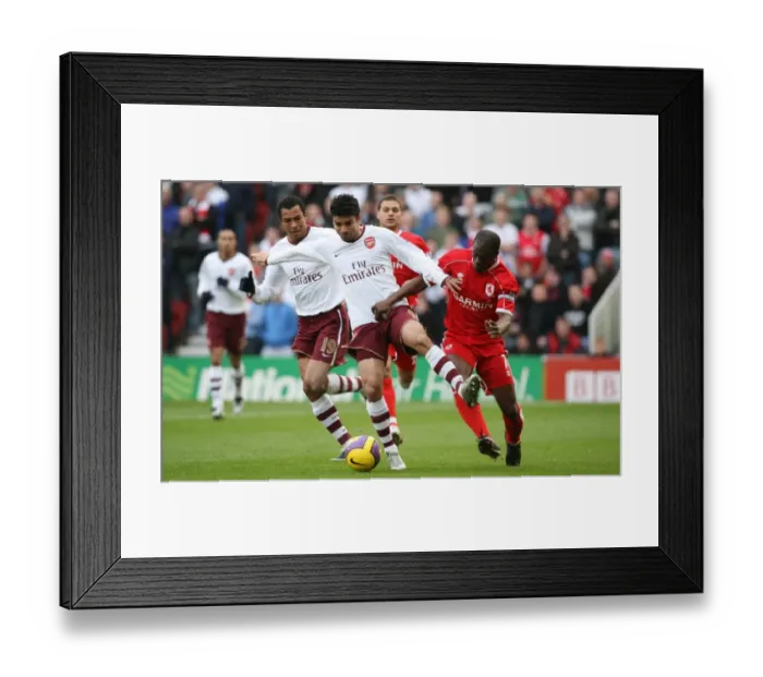 Framed Print : Eduardo (Arsenal) George Boateng (Middlesbrough) Framed Print : Eduardo (Arsenal) George Boateng (Middlesbrough)