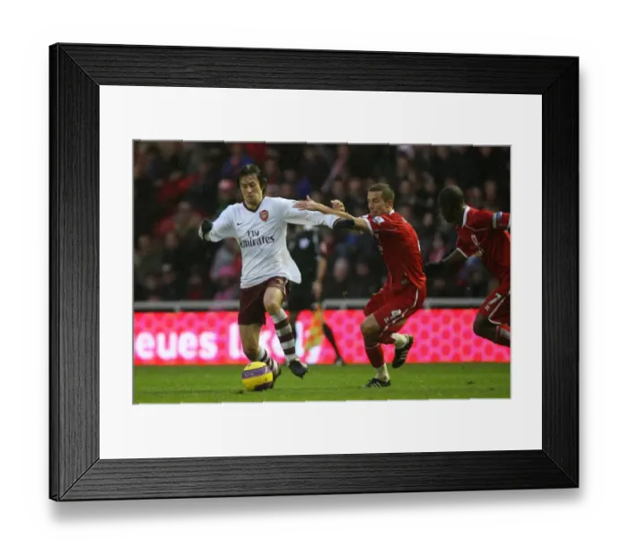 Framed Print : Tomas Rosicky (Arsenal) and Gary O Neil (Middlesbrough)