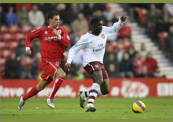 Kolo Toure (Arsenal) and Jeremie Aliadiere (Middlesbrough)