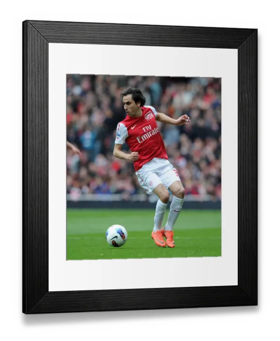 Framed Print : Yossi Benayoun (Arsenal). Arsenal 3: 3 Norwich City. Barclays Premier League