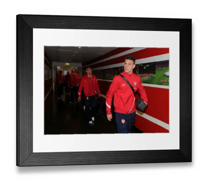 Framed Print : Arsenal's Laurent Koscielny Arrives at Emirates Stadium Before Arsenal v Norwich City (2012) Framed Print : Arsenal's Laurent Koscielny Arrives at Emirates Stadium Before Arsenal v Norwich City (2012)
