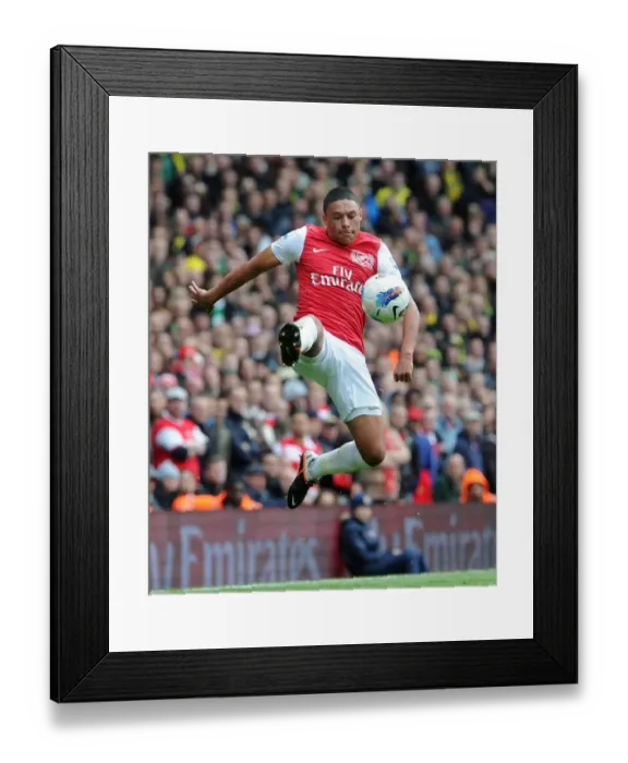 Framed Print : Alex Oxlade-Chamberlain: Arsenal's Star Performer against Norwich City, Premier League 2011-12