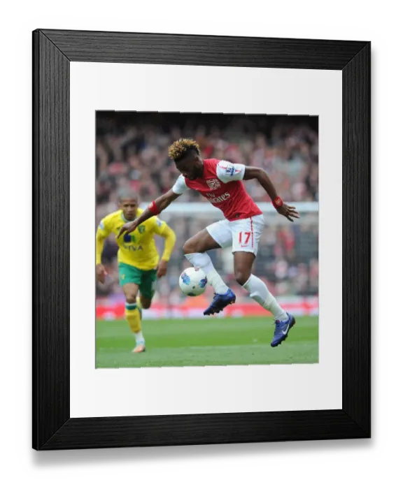 Framed Print : Alex Song (Arsenal). Arsenal 3: 3 Norwich City. Barclays Premier League