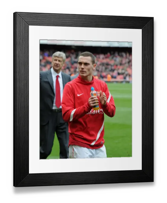 Framed Print : Thomas Vermaelen Celebrates with Arsenal Fans: Arsenal vs Norwich City, Premier League 2011-12 Framed Print : Thomas Vermaelen Celebrates with Arsenal Fans: Arsenal vs Norwich City, Premier League 2011-12