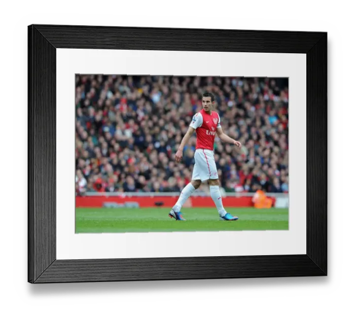 Framed Print : Robin van Persie (Arsenal). Arsenal 3: 3 Norwich City. Barclays Premier League Framed Print : Robin van Persie (Arsenal). Arsenal 3: 3 Norwich City. Barclays Premier League