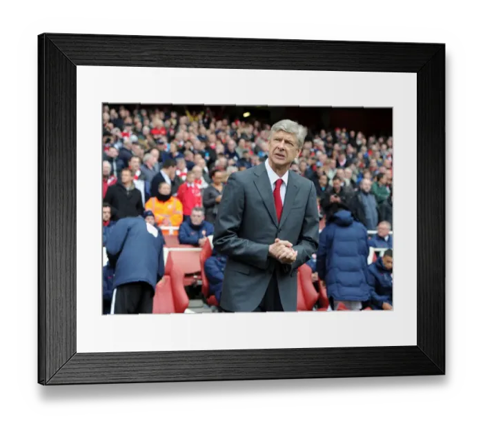 Framed Print : Arsene Wenger: Arsenal vs Norwich City, Premier League 2011-12