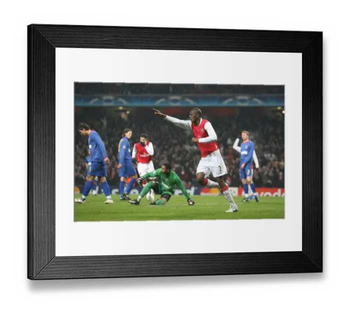 Framed Print : Abu Diaby celebrates scoring the 1st Arsenal goal Framed Print : Abu Diaby celebrates scoring the 1st Arsenal goal