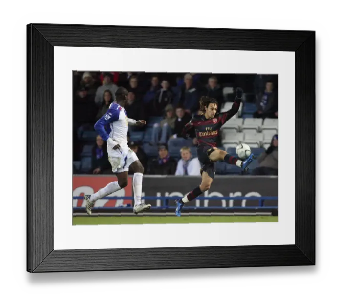 Framed Print : Nacer Barazite (Arsenal) Christopher Samba (Blackburn)