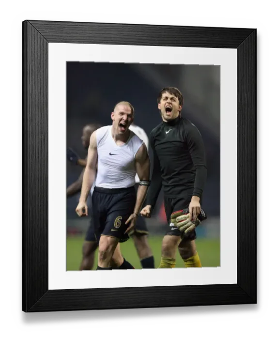 Framed Print : Arsenal's Senderos and Fabianski: Carling Cup Victory Celebration vs. Blackburn Rovers