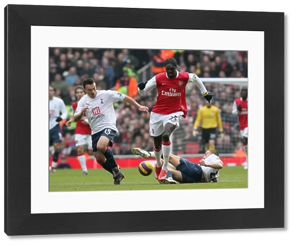 Emmanuel Adebayor (Arsenal) Steed Malbranque and Jamie O Hara (Spurs)