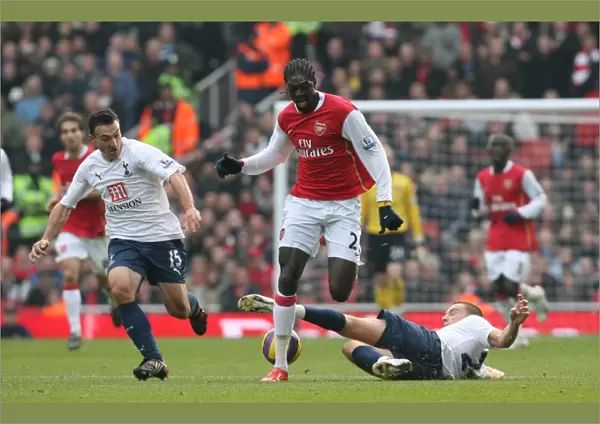 Emmanuel Adebayor (Arsenal) Jamie O Hara and Steed Malbranque (Tottenham)
