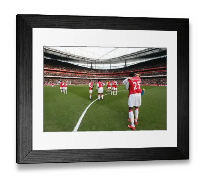Framed Print : The Arsenal team before the match Framed Print : The Arsenal team before the match