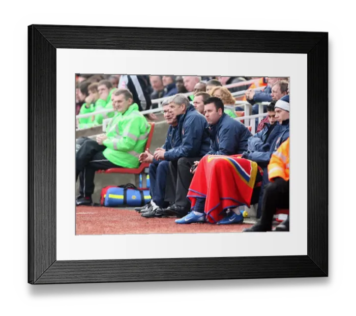 Framed Print : Arsenal manager Arsene Wenger and assistant Pat Rice during the match Framed Print : Arsenal manager Arsene Wenger and assistant Pat Rice during the match