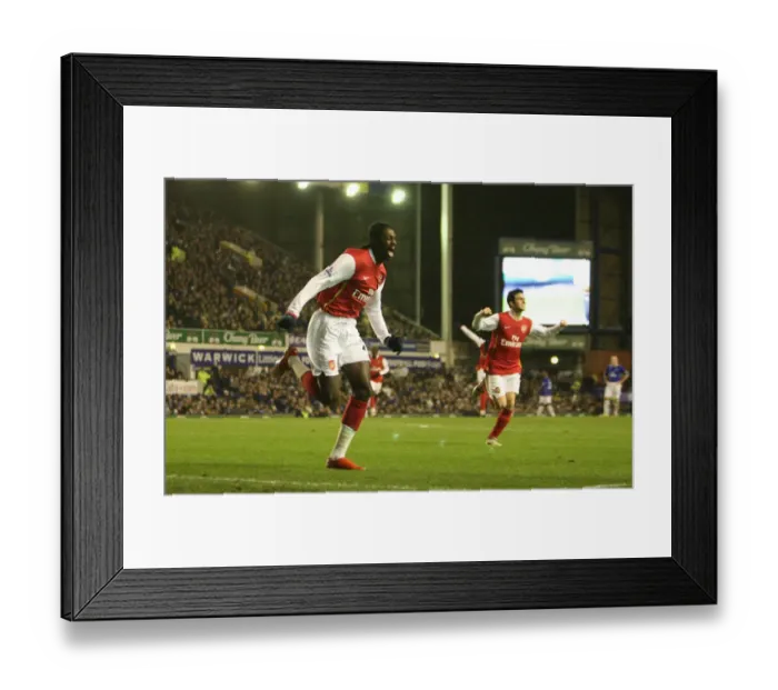 Framed Print : Adebayor's Triumph: Arsenal's Thrilling 3-1 Victory Over Everton in the Premier League (December 2007)