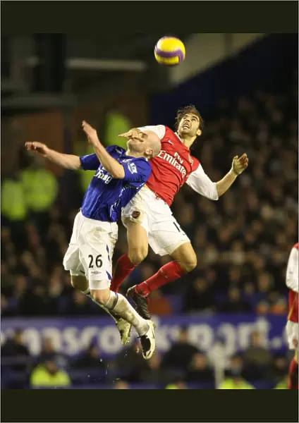 Mathieu Flamini (Arsenal) and Lee Carsley (Everton)
