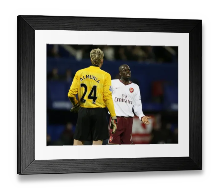Framed Print : Emmanuel Eboue and Manuel Almunia (Arsenal) Framed Print : Emmanuel Eboue and Manuel Almunia (Arsenal)