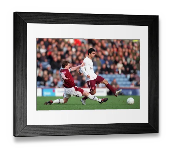 Framed Print : Eduardo (Arsenal) Steven Caldwell (Burnley)