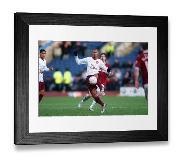 Framed Print : Armand Traore's Brilliant Performance: Arsenal Crushes Burnley 2-0 in FA Cup Third Round
