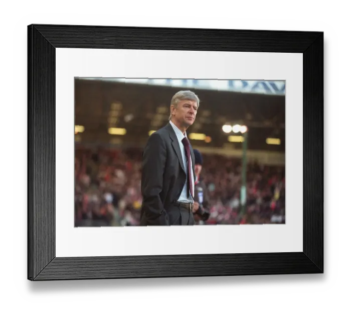 Framed Print : Arsene Wenger Leads Arsenal to FA Cup Victory over Burnley (6 / 1 / 08)