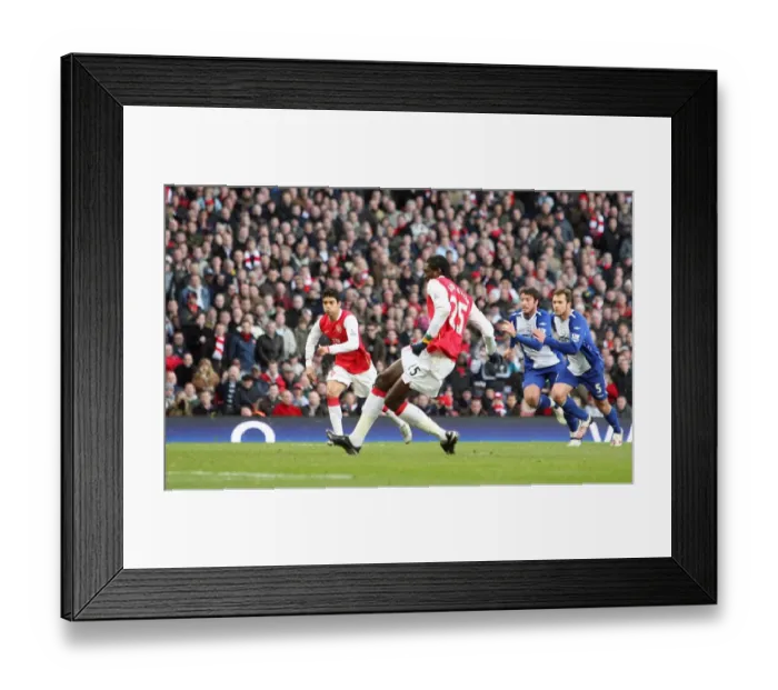Framed Print : Adebayor Scores Penalty: Arsenal 1-1 Birmingham City, Barclays Premier League, Emirates Stadium (2008)