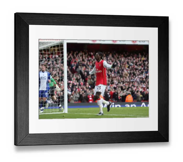 Framed Print : Thrilling Moment: Adebayor Scores Dramatic Equalizer for Arsenal vs. Birmingham, Barclays Premier League, Emirates Stadium (12 / 1 / 08) Framed Print : Thrilling Moment: Adebayor Scores Dramatic Equalizer for Arsenal vs. Birmingham, Barclays Premier League, Emirates Stadium (12 / 1 / 08)