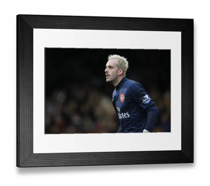 Framed Print : Manuel Almunia's Triumph: Arsenal's 3-0 Win Over Fulham at Craven Cottage (January 19, 2008)