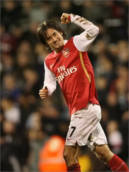 Tomas Rosicky celebrates scoring the 3rd Arsenal goal