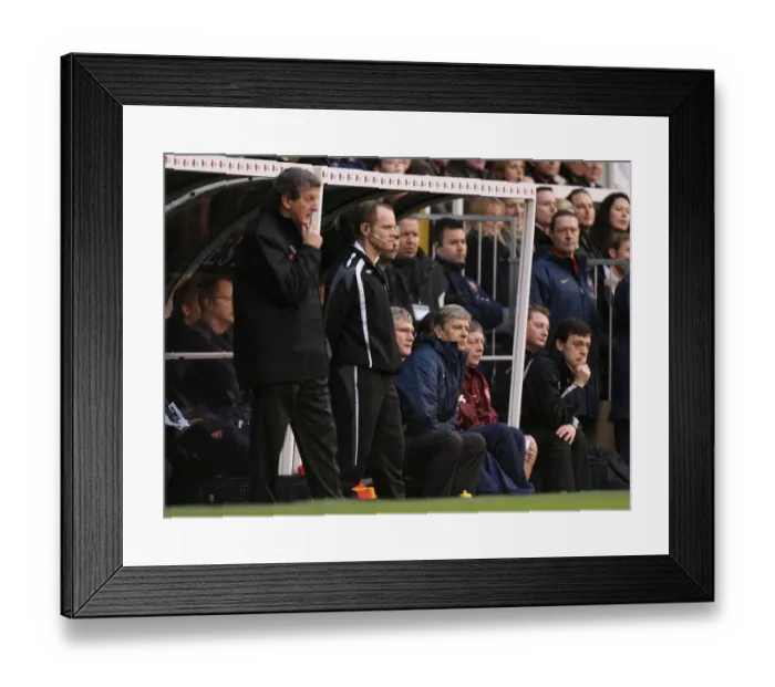 Framed Print : Arsenal manager Arsene Wenger and Fulham manager Roy Hodgson