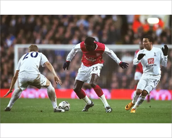 Emmanuel Adebayor (Arsenal) Michael Dawsonand Aaron Lennon (Spurs)