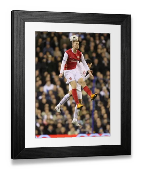 Framed Print : Bendtner vs Jenas: Tottenham's Dominance in the 2008 Carling Cup Semi-Final (5-1)
