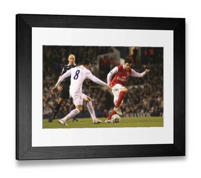 Framed Print : Cesc Fabregas (Arsenal) Jermaine Jenas (Tottenham)
