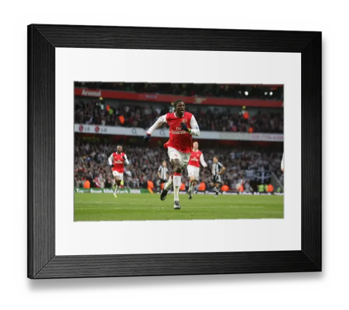 Framed Print : Adebayor's Historic First Goal: Arsenal Crushes Newcastle 3-0 in FA Cup Framed Print : Adebayor's Historic First Goal: Arsenal Crushes Newcastle 3-0 in FA Cup