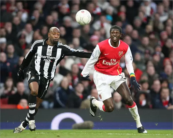 Emmanuel Adebayor (Arsenal) Claudio Cacapa (Newcastle United)