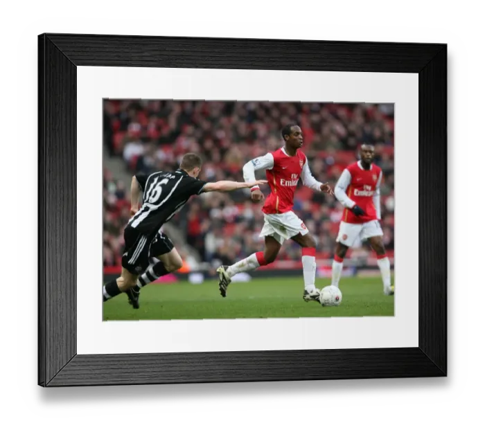 Framed Print : Arsenal's Victory Over Newcastle United: Justin Hoyte and James Milner Clash in the FA Cup Fourth Round, 2008 Framed Print : Arsenal's Victory Over Newcastle United: Justin Hoyte and James Milner Clash in the FA Cup Fourth Round, 2008