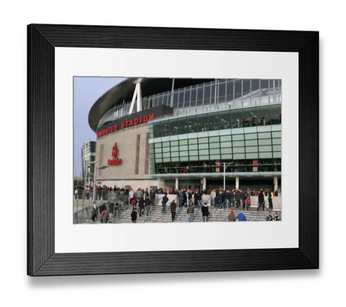 Framed Print : Fans make their way to the stadium Framed Print : Fans make their way to the stadium