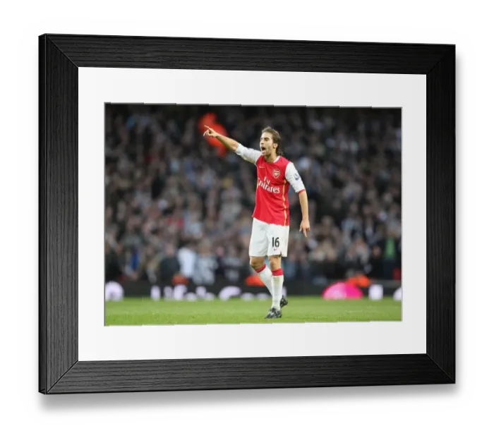 Framed Print : Arsenal's Triumph: Mathieu Flamini Leads the Gunners to a 3-0 FA Cup Victory over Newcastle United (January 2008)